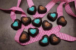 Herz-Schokoladen Pralinen