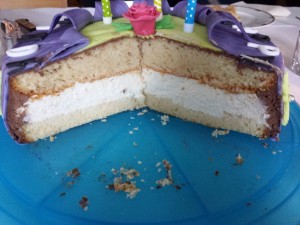 7) Aufgeschnittene Torte 
