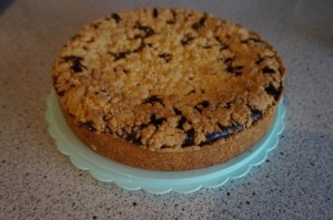 Käsekuchen mit Waldbeeren Marmelade    