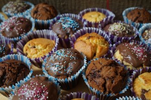 Muffins mit Schokolade         